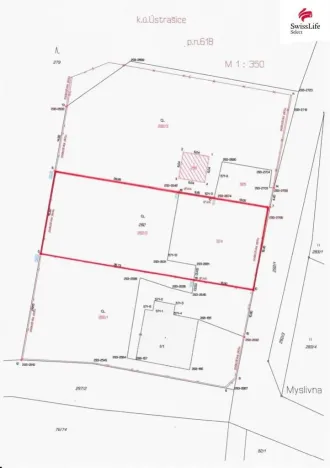 Prodej pozemku pro bydlení, Ústrašice, 977 m2