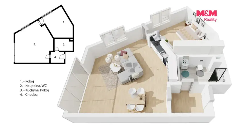 Prodej bytu 2+kk, Praha - Střížkov, Střížkovská, 65 m2