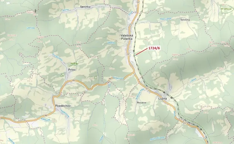 Dražba louky, Valašská Polanka, 762 m2