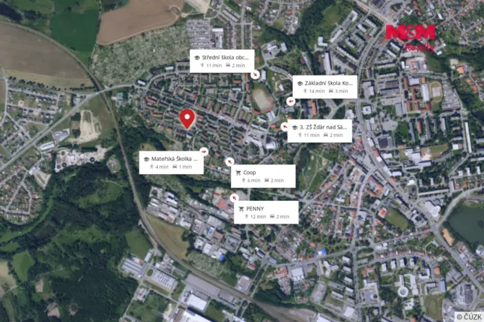 Pronájem bytu 2+1, Žďár nad Sázavou - Žďár nad Sázavou 3, Okružní, 56 m2