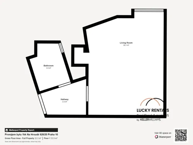 Pronájem bytu 1+kk, Praha - Strašnice, Na hroudě, 27 m2