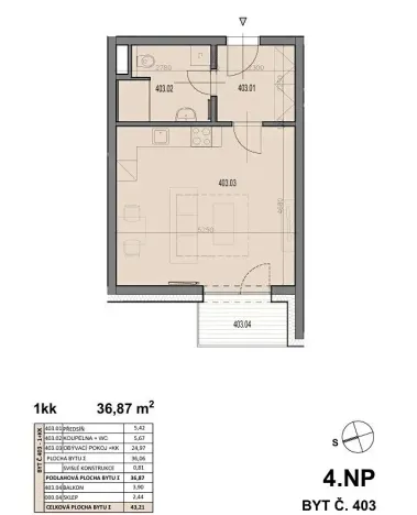 Prodej bytu 1+kk, Plzeň, V Malé Doubravce, 36 m2