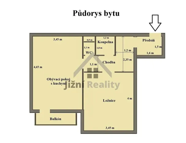 Prodej bytu 2+kk, Vimperk, Mírová, 44 m2