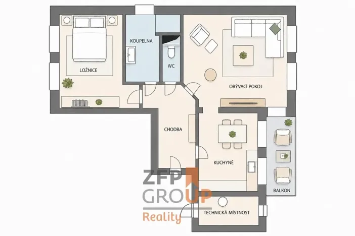 Pronájem bytu 2+1, Morkovice-Slížany, Nádražní, 65 m2