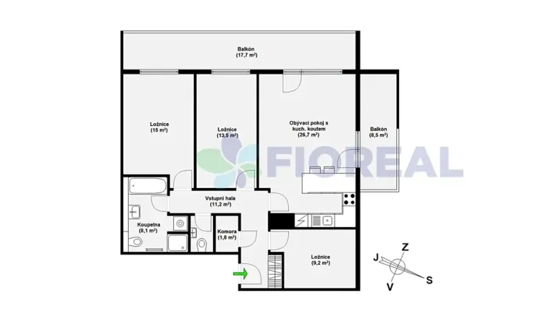 Pronájem bytu 4+kk, Praha - Motol, Plzeňská, 95 m2
