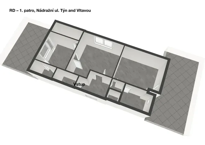 Pronájem vícegeneračního domu, Týn nad Vltavou, Nádražní, 160 m2
