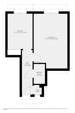Pronájem bytu 2+kk, Praha, Táboritská, 43 m2