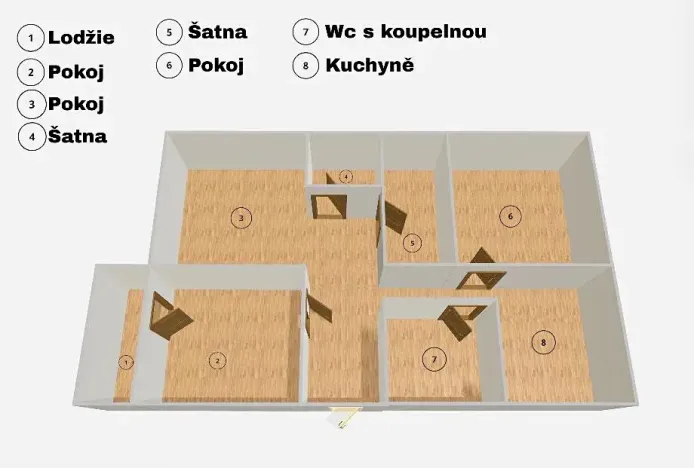 Prodej bytu 3+1, Brno, Šromova, 75 m2