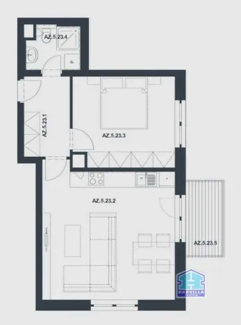 Pronájem bytu 2+kk, Plzeň - Skvrňany, Pecháčkova, 54 m2