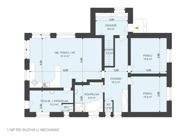 Prodej rodinného domu, Nechanice - Suchá, 204 m2