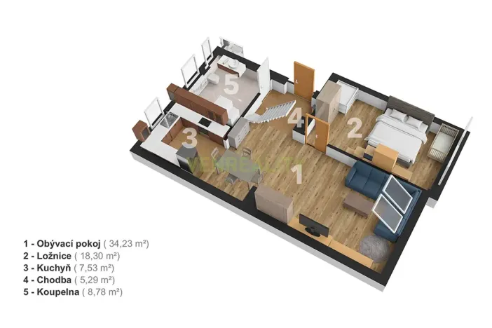Pronájem bytu 2+kk, Poděbrady, Dr. Horákové, 112 m2