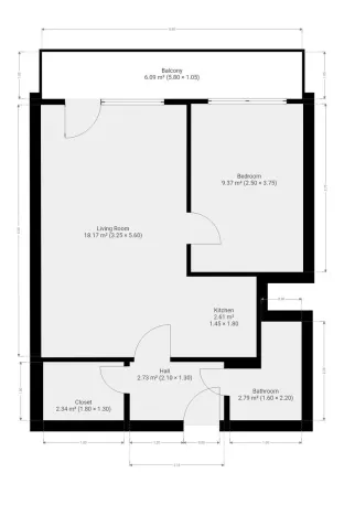 Pronájem bytu 2+kk, Praha - Střížkov, Jablonecká, 47 m2