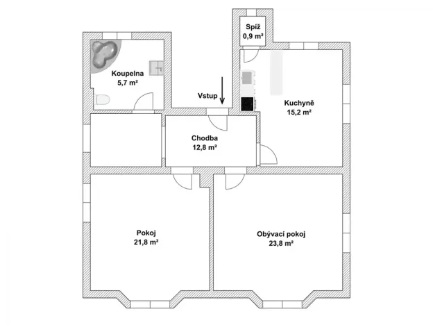 Pronájem bytu 2+1, Liberec, Kubelíkova, 81 m2