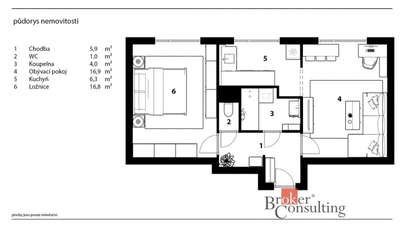 Prodej bytu 2+1, Chrudim - Chrudim III, Palackého třída, 53 m2