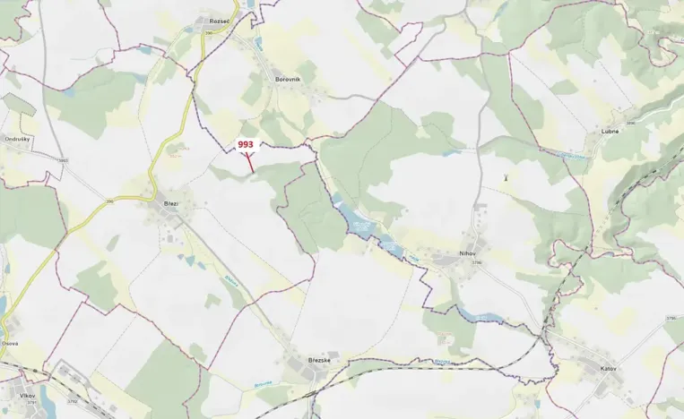Dražba pozemku, Březí nad Oslavou, 432 m2