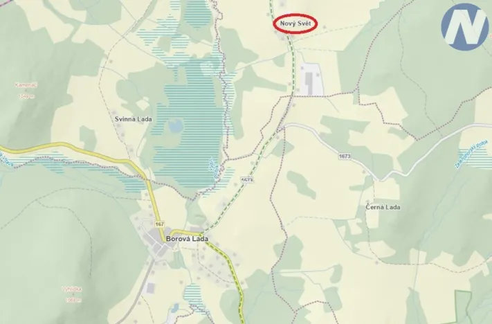 Prodej pozemku, Borová Lada, 259 m2