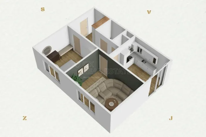 Pronájem bytu 2+1, Ostrov, Lidická, 54 m2