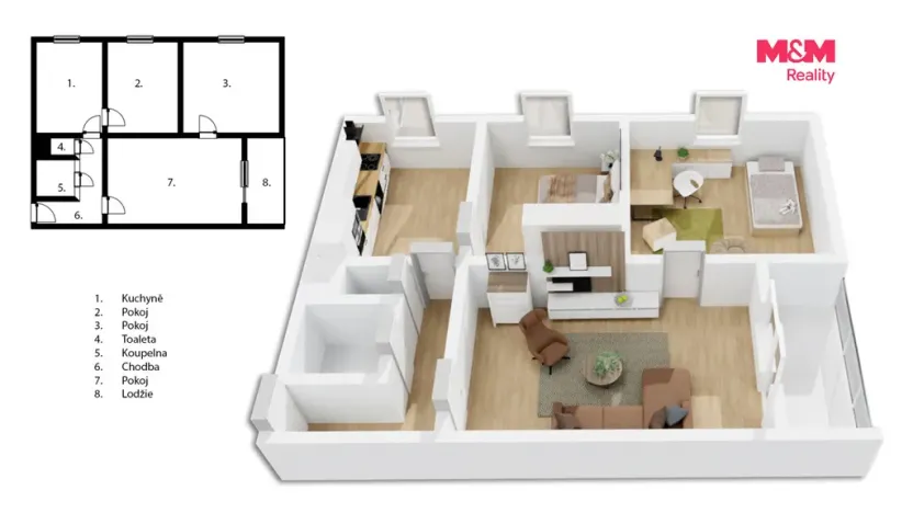 Prodej bytu 3+1, Zdice, Havlíčkova, 85 m2
