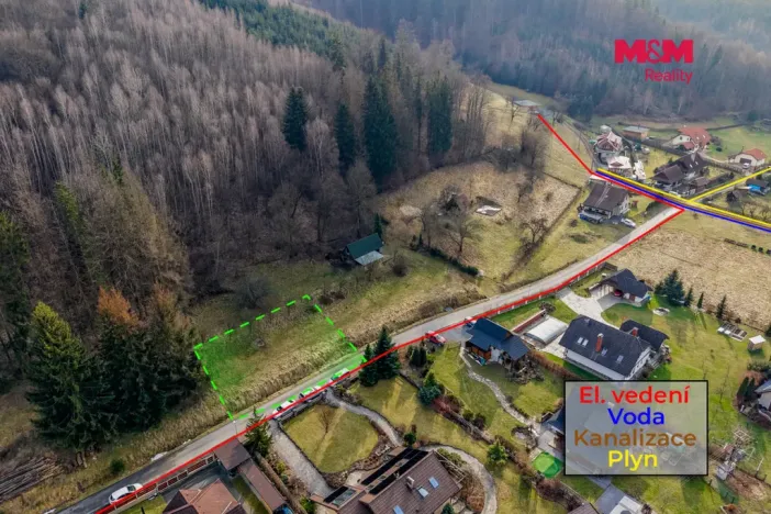 Prodej pozemku pro bydlení, Bystřička, 600 m2