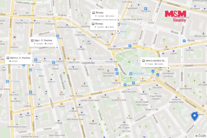 Pronájem obchodního prostoru, Praha - Vinohrady, Záhřebská, 32 m2