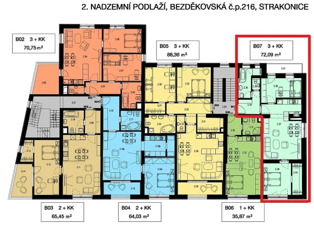 Pronájem bytu 3+kk, Strakonice - Strakonice II, Bezděkovská, 72 m2