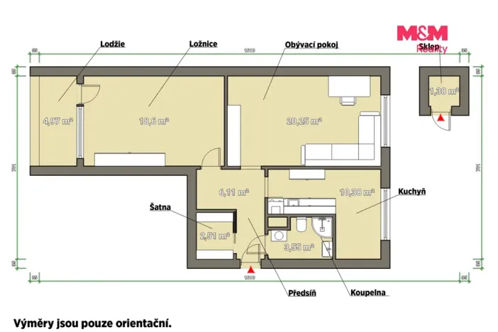 Prodej bytu 2+1, Plzeň - Severní Předměstí, Elišky Krásnohorské, 62 m2