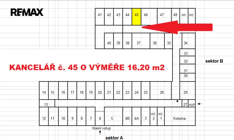 Pronájem kanceláře, Hradec Králové - Slezské Předměstí, Bieblova, 16 m2