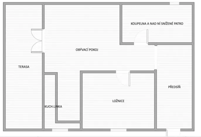 Pronájem bytu 2+kk, Dobřichovice, Anglická, 50 m2