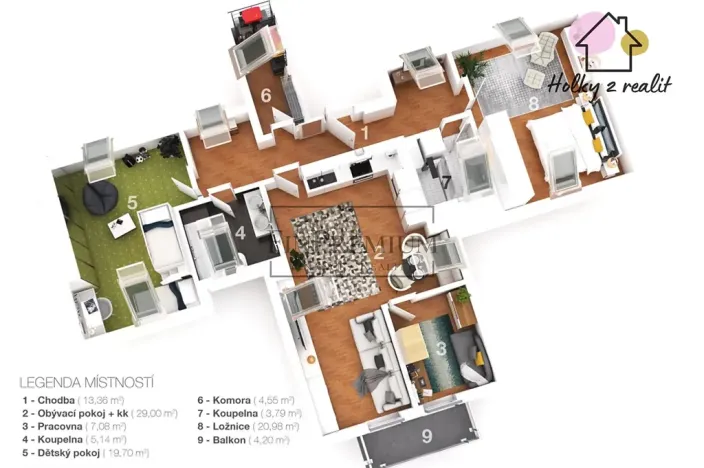 Prodej bytu 3+kk, Jesenice, Lomená, 108 m2