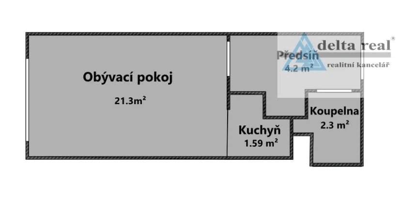 Pronájem bytu 1+kk, Šumperk, Bludovská, 28 m2