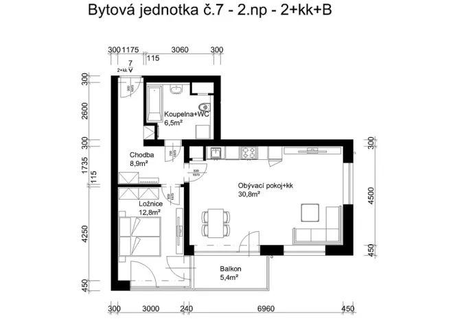 Prodej bytu 2+kk, Lanškroun, Vančurova, 59 m2