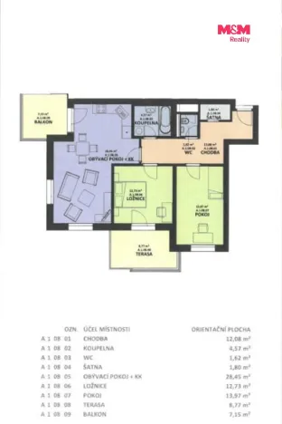 Pronájem bytu 3+kk, Pardubice, U Sportovní školy, 82 m2