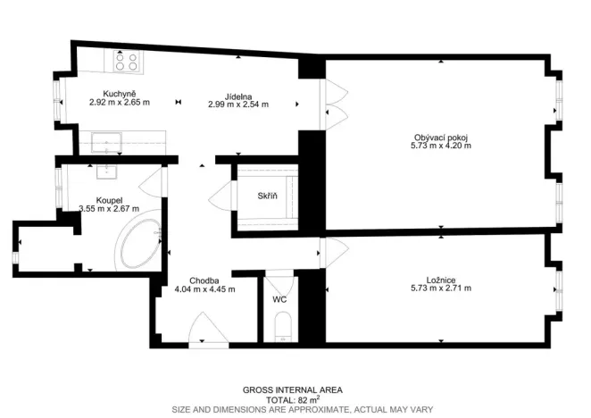 Pronájem bytu 2+1, Brno, Úvoz, 72 m2