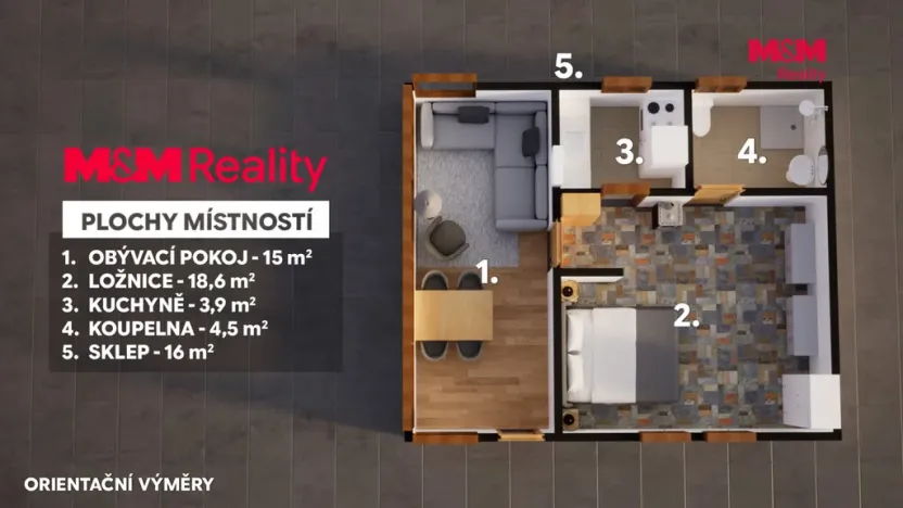 Prodej chaty, Semice, 58 m2