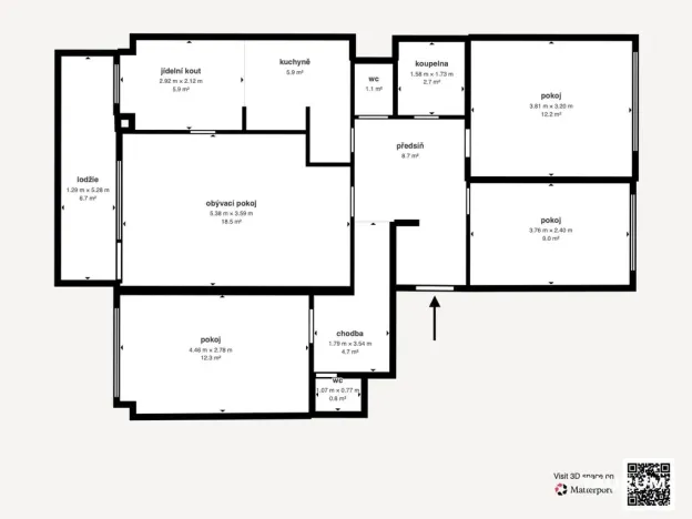 Prodej bytu 4+1, Praha - Řepy, Vondroušova, 84 m2