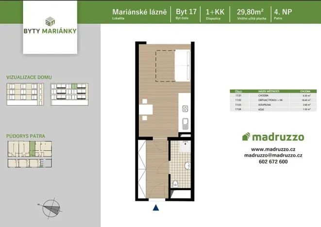 Prodej bytu 1+kk, Mariánské Lázně, Husova, 29 m2