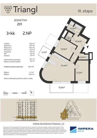 Prodej bytu 3+kk, Brno, Podveská, 84 m2