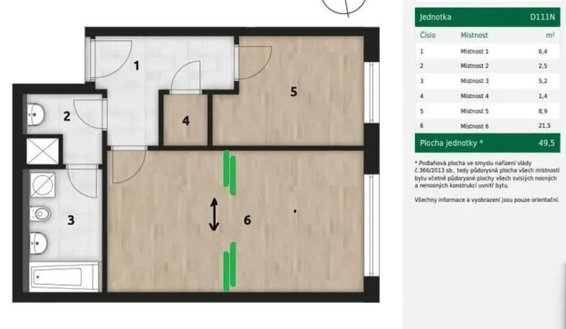 Pronájem bytu 2+kk, Praha - Hostivař, Arnošta Staňka, 49 m2