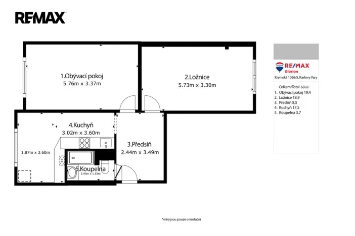 Prodej bytu 2+1, Karlovy Vary - Rybáře, Plešivecká, 64 m2