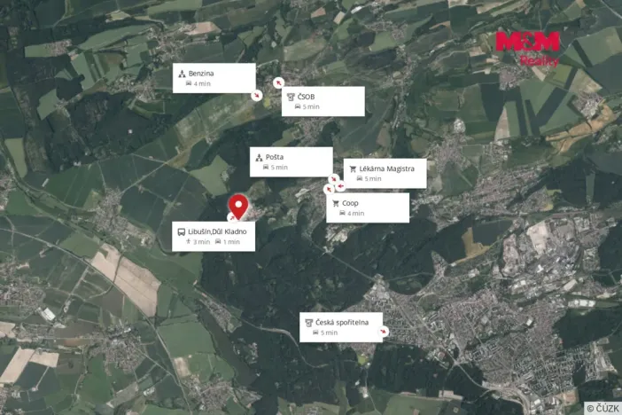 Pronájem bytu 1+kk, Libušín, Důl Libušín, 37 m2