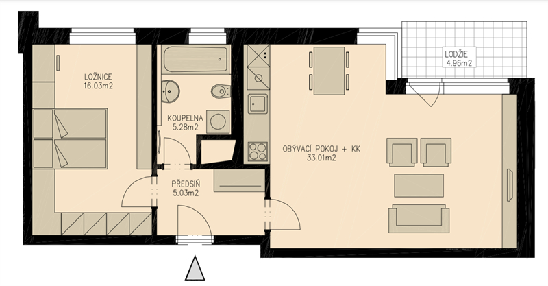 Pronájem bytu 2+kk, Praha, Rižská, 65 m2