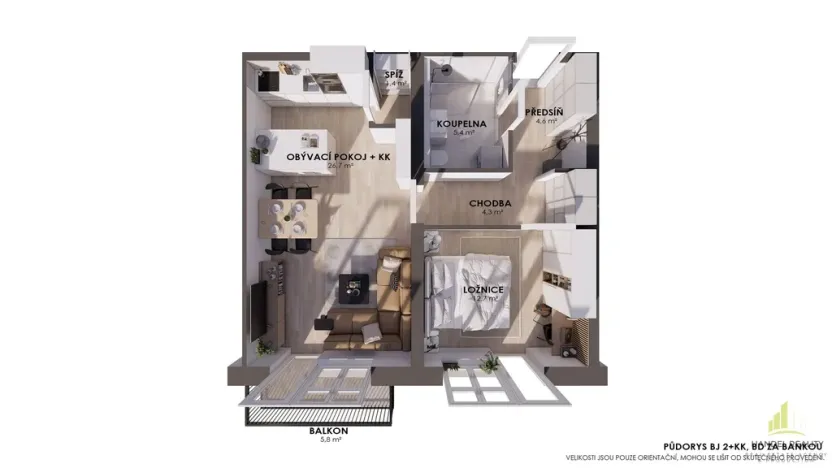 Prodej bytu 2+kk, Břeclav, 60 m2