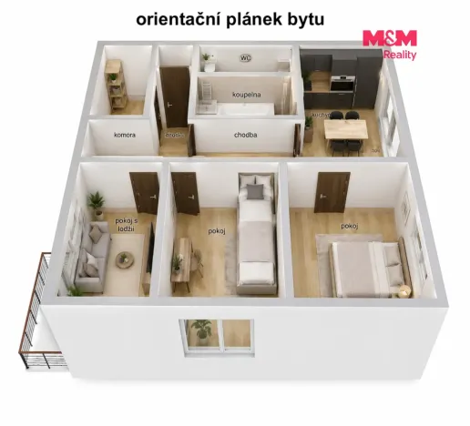 Prodej bytu 3+1, Vysoké Mýto - Litomyšlské Předměstí, U Potoka, 75 m2