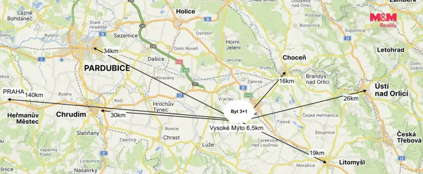 Prodej bytu 3+1, Vysoké Mýto - Litomyšlské Předměstí, U Potoka, 75 m2