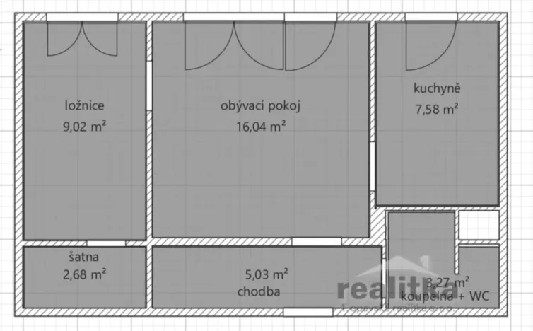 Prodej bytu 2+1, Opava - Kateřinky, Černá, 44 m2