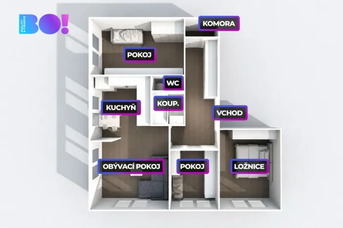 Prodej bytu 4+kk, Ostrava, Nádražní, 82 m2
