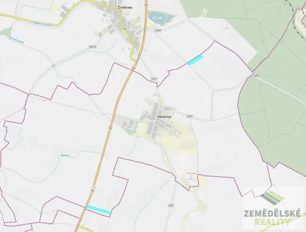 Prodej podílu pole, Činěves, 38441 m2