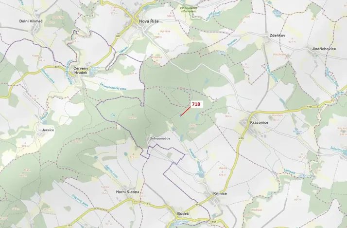 Dražba lesa, Knínice, 2059 m2
