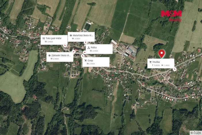 Prodej pozemku pro bydlení, Vidče, 1727 m2