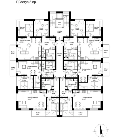 Prodej bytu 3+kk, Lanškroun, Vančurova, 78 m2